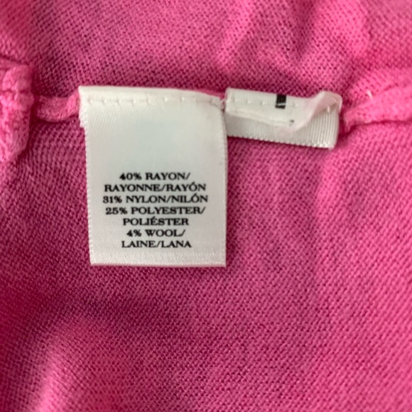 Ann Taylor crewneck pink button back light sweater. Size L - Picture 12 of 13